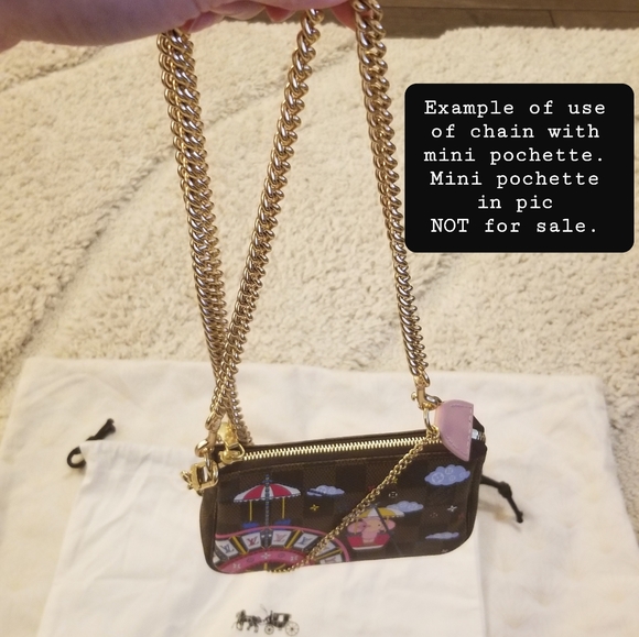 Coach Dinky Chain Strap in Light Gold - Picture 11 of 11